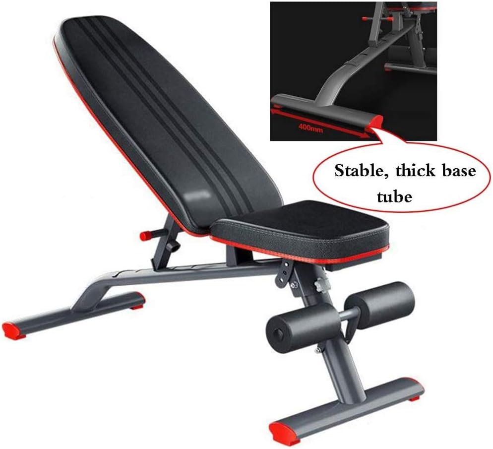 AJH Adjustable Dumbbell Bench Bench Press Bench Adjustable Folding Dumbbell Bench sit-ups Home Exercise Crunch Fitness Equipment (Size : 110 40 110cm)