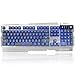 SADES k9 Splash Proof Gaming Keyboard 3 Adjustable Colors Backlight 104 Keys LED Anti-ghost Metal Panel USB Wired Plug and Play For PC Laptop Silver