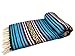 Spirit Quest Supplies Bodhi Blanket Mexican Style Throw Blanket - Falsa Blanket for Yoga, Picnics, Beach, Tapestry, Camping, & More (Silver Moon: Teal, Purple, Gray, Black, Tan)