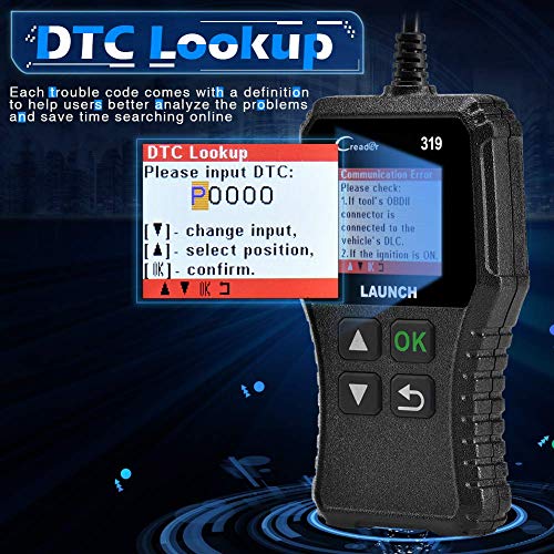 LAUNCH OBD2 Scanner Engine Fault Code Reader, CR319 Code Reader Scanner