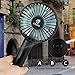 D-FantiX Portable Handheld Fan Battery Operated Rechargeable Mini USB Fan Small Desk Fan for Home Camping Travel Black