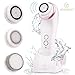 Face Brush, VOGCREST Facial Cleansing Brush 3-in-1 Best Sonic Facial Brush Set Waterproof Face Skin Scrubber for Gentle Exfoliating,Deep Cleansing, Rechargeable (Sonic Rose)