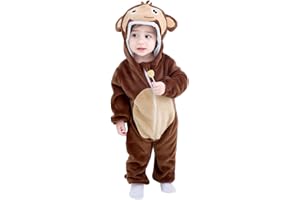 NXLGYDZ Unisex Baby Animal Onesie Flannel Hooded Romper for Infants Toddlers (0-3 Years) Winter Jumpsuit for Boys and Girls