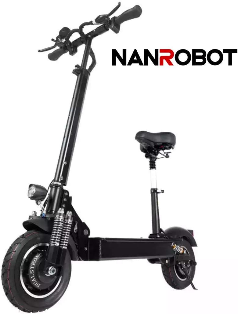 FEVERUP NANROBOT D4+ PRO Powerful Foldable Electric Scooter-10″Tires,2000W Motor Power Allow for a 40 MPH Speed and 45 Miles Range