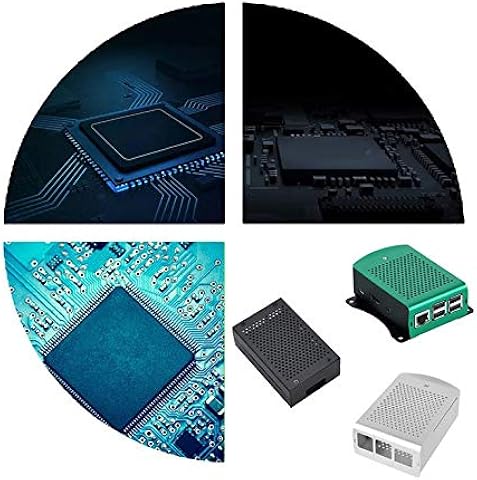 Kurphy per Raspberry Pi 3 Modello B Plus Custodia in alluminio Verde Argento Nero Custodia in Metallo Scatola RPI 3 con Raspberry Pi 3 Modello B