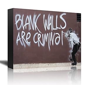 Blank Walls are Criminal by Banksy an Officer...