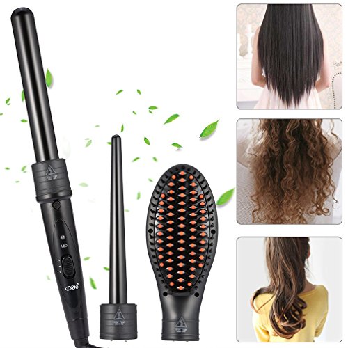 Hair Curlers, U-Kiss Professional Magic Negative Curing Iron All Automatic Hair Rollers Anion Luxury Achieve Beautiful Styling &amp; Shine For Women (Hair Curler &amp; Straightening Brush)