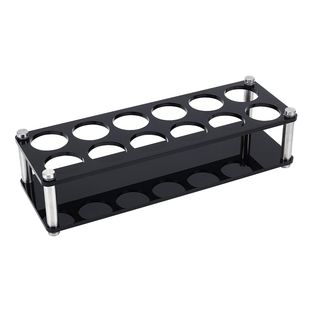 Photo 1 of NBEADS 12 Shot Glass Tray Holder, Hole: 1.5" Bar Acrylic Shot Glass Holder Wine Glass Cup Serving Tray Cups Organizer Shot Glass Display Bar Accessories for Party Bar Club