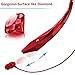 Bluetooth Headphones Headset Rymemo Newest Design Wireless Music Earphones Stereo Earbuds Sports/running Magnetic Neckband Style Shine Like Diamond Surface for Cellphone,Red