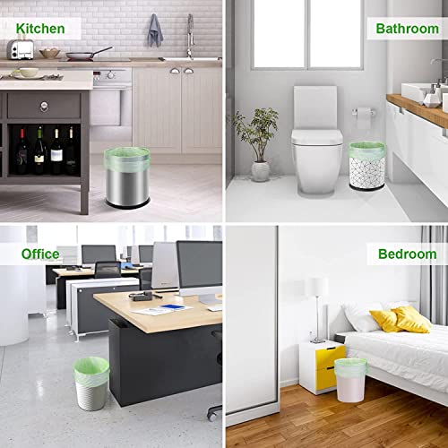 4 Gallon Small Trash Bags Biodegradable Trash Bags Extra Strong Small Garbage Bags Unscented, for Bathroom Bedroom Office Kitchen Trash Can ( 4 Gallon 100PCS)