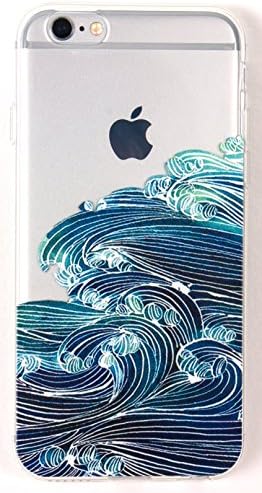 iPhone 6 Plus / 6s Plus Case, YogaCase InTrends Silicone Back Protective Cover (Japanese Wave)
