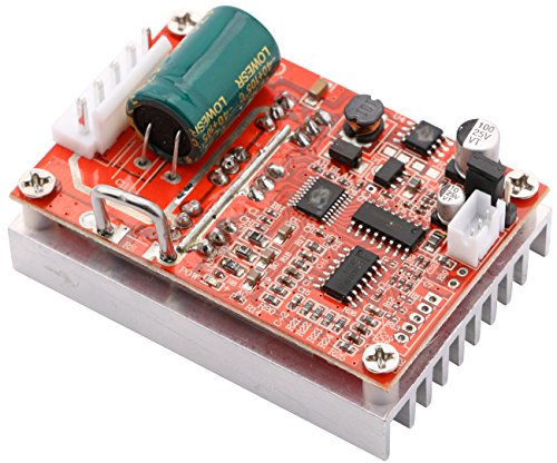 DC Brushless Motor Controller, Yeeco DC 6-50V 380W Brushless DC Motor Speed Regulator Control Module 12V 24V 36V 48V High Power BLDC Speed Motor Controller Driver Board with Heat Sink