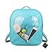 xhorizon TM FL1 Candy Leather Backpack Plastic Transparent Heart Beach Girls School Bag (Light-blue)
