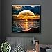 Staron DIY 5D Diamond Painting, Full Drill Sunset Diamond Embroidery Rhinestone Painting Cross Stitch Kit Wall Art Decor 5D Diamond Painting by Number Kits Home Decor (Fine after Rain❤️)