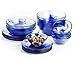 Bormioli Rocco Murano Dessert Plates, Blue, Set of 24
