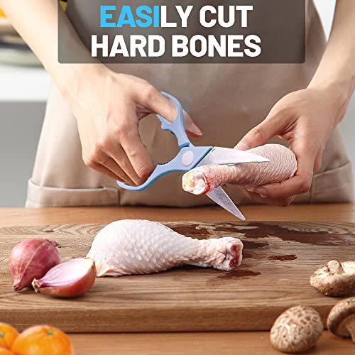 shijie Mini Travel Cutting Board Set, 4 Pcs Mini Camping Plastic Cutting Board & Knife, Fruits & Vegetable Peeler Scissors, Portable Stainless Steel Picnic Small Cutting Board Set (Blue) (4-1CB)