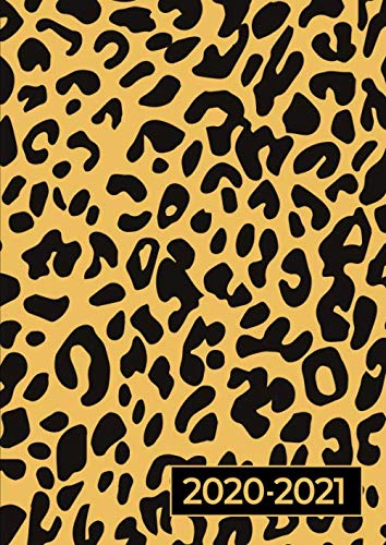 2020-2021 A4 Mid Year Diary | Retro Leopard Print: Week to View / Academic Planner from August 2020 - July 2021 Organiser for School, Home and Work - Agenda with UK Dates