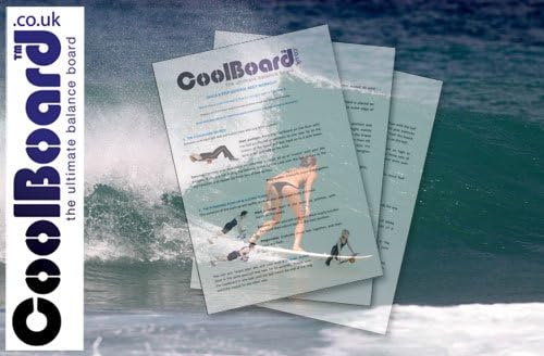 CoolBoard Workout Balance Wobble Board - Exercises for Surfers