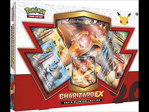 Red And Blue Collection: Charizard-EX Box Includes Full Art Promo, Toy and 4 Packs!