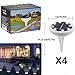4 Pack Solar Powered Ground Lights - Doingart 8 LED Solar Path Lights Outdoor Waterproof Garden Landscape Lighting for Yard Driveway Lawn Pathway Walkway Disk Light