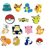 15 pcs Cartoon Shoe Charms for Croc & Bracelet Wristband Kids Party Birthday Gifts, None-Repeat charms for jibbitz bands