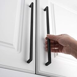 KOOFIZO Solid Square Bar Cabinet Handle - Black