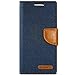 GOOSPERY Canvas Wallet for Samsung Galaxy S7 Edge Case (2016) Denim Stand Flip Cover (Navy) S7E-CAN-NVY