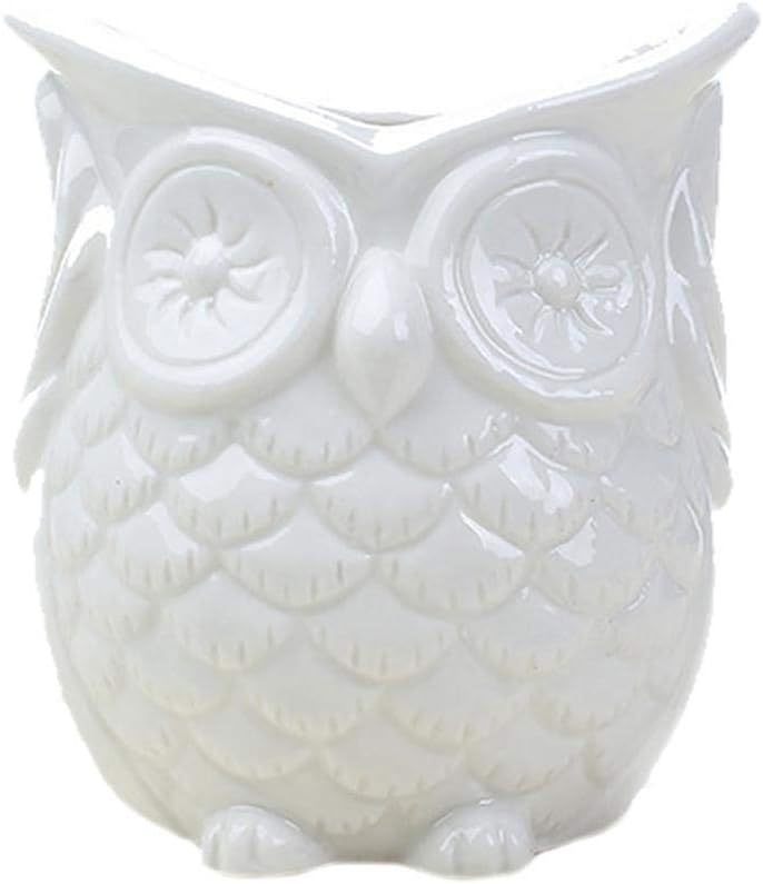 Bledyi Ceramic Owl Flower Pots Pattern Succulent Plant Pot Cactus for Windowsill Ornament Decor Wedding