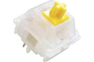 DRAOZA Gateron Milky Yellow Pro V2 Switches,Pre Lubed Linear 5 Pin Switch Compatible MX Mechanical Gaming Keyboard(72 PCS)