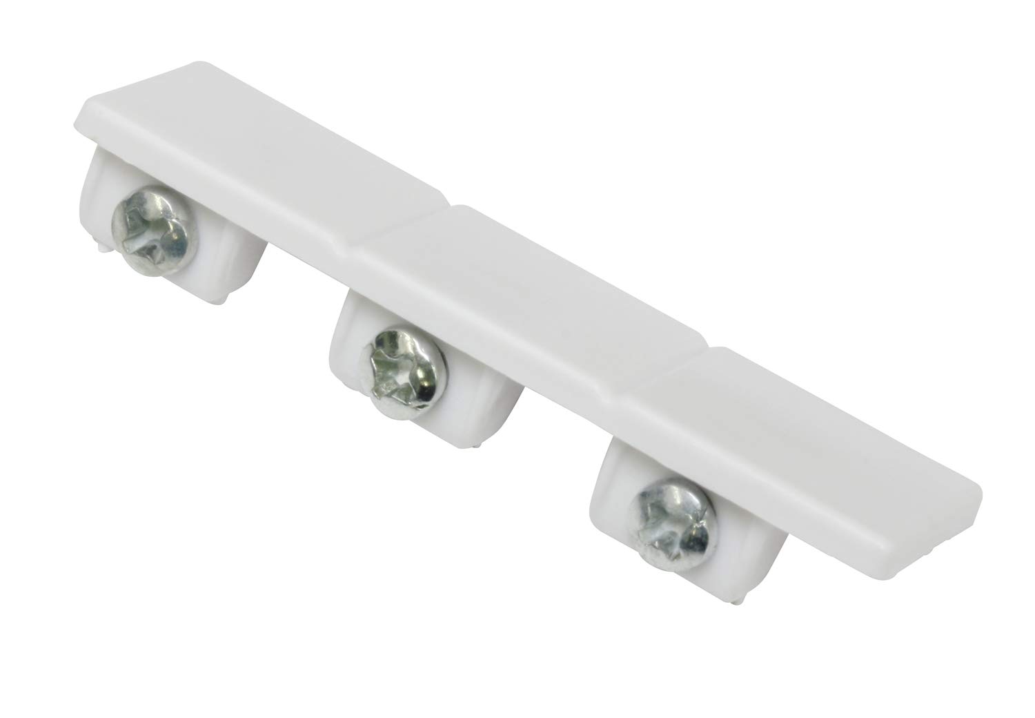 Gardinia End Piece For 3-Track Curtain Rods, 2-Pack, Atlanta Series, Plastic, White