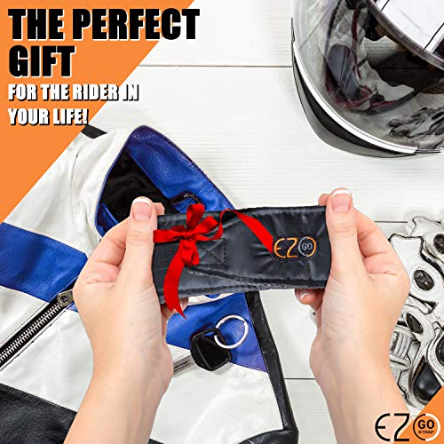 Motorcycle Helmet Carrier Strap - Hands-Free, Motorbike Accessory. Convenient, Lightweight and Comfortable Alternative to Helmets Bag or Backpack. A Perfect Biker Gift For Men and Women.Stars By EZ-GO - Thumbnail 5