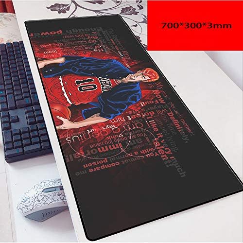 Slam Dunk Anime Mouse Mat Sakuragi Flower Road Backstream Rukawa Game Mouse Pad Large Thicken Locking 700 * 300 * 3mm Keyboard Mat Table Mat