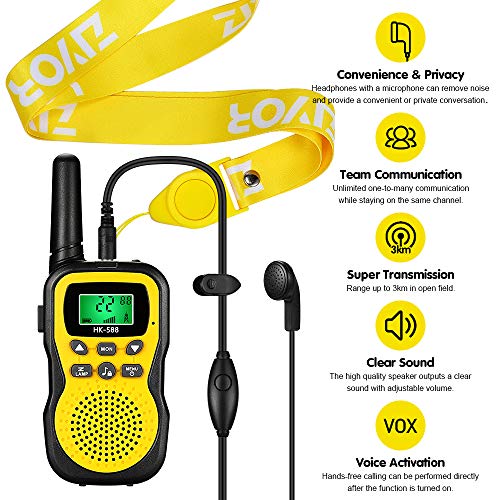 ZIYOR Walkie Talkies for Kids, 22 Channels 2 Way Radio 2 Mile Range Voice Activated Kids Walkie Talk - //coolthings.us