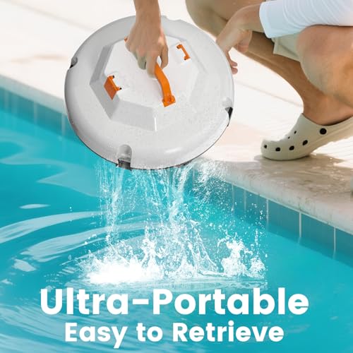 2026 Robotic Pool Cleaner Robot 130 Mins Runtime, 5200mAH Battery, Dual Motors, Auto-Parking, Cordless Pool Vacuum Robot for Above Ground Pool & In-Ground Flat Pools Up to 1100 Sq.Ft