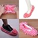YINUOWEI 5 Pairs/10 pcs Mop Slippers for Floor Cleaning Washable Dust Mop Socks Shoes Soft Reusable Microfiber Dust Cleaners Multi-Function Cleaning Shoes Cover for Bathroom Office House Cleaning