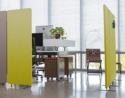 ReFocus Acoustic Room Divider | Office Partition - Reduce Noise and Visual Distractions with This Easy-to-Install Wall Divider (72" X 66" 3-Pack, Tea Green) - Thumbnail 4