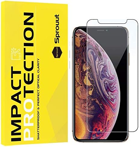 Sprouut Tempered Glass Screen Protector for Apple iPhone X and iPhone Xs, Screen Guard Film