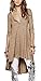 Urban CoCo Women's Half Sleeve High Low Loose Casual T-Shirt Top Tee Dress (X-Large, Khaki)