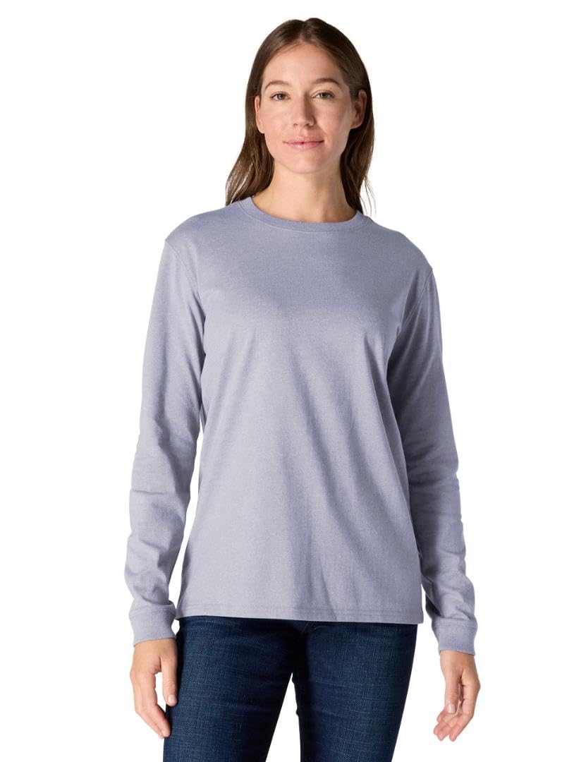 Carhartt Women's Loose Fit Heavyweight Long-Sleeve Logo Sleeve Graphic T-Shirt, Mica, Small Image