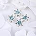 Jovono Boho Hair Clips Blue Crystal Headpieces Wedding Hair Accerssories for Women and Girls(4PCS)