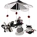 SHILOH Baby Newborn Crib Mobile Plush Canopy Toys without musical box or arm-B (White Black)
