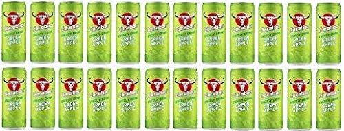 Carabao Green Apple Energy Drink 330ml Cans, 4X 6 Pack = 24 Cans! *Best Before August 2019, Pictures to ILLUSTRATE ONLY*
