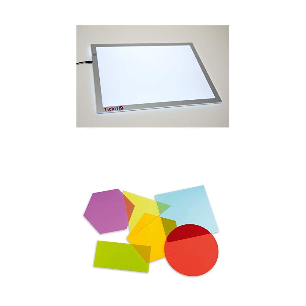 TickiT A2 Light Panel and Jumbo Colour Mixing Shapes Bundle