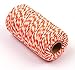 Penta Angel 2mm Diameter 100M /109 Yards Natural Cotton Baker Twine Cording DIY Craft Twist String Spool Gift Wrapping Packing Rope for Garden Festival Decoration (Orange and White)