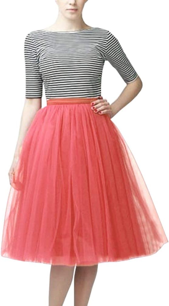 Wedding Planning Women's A Line Short Knee Length Tutu Tulle Prom Party Skirt