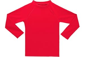 KAKU NANU Long Sleeve Rash Guard Boy Kids UPF 50+ Swim Shirts