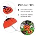 Unomor Halloween Yard Decorations Outdoor Skeleton Ghost and Pumpkin Yard Stake Signs Set, 7 Pack