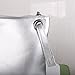 Aladin Oversized Clutch Bag Purse, Womens Large leather Evening Wristlet Handbag (Silver)
