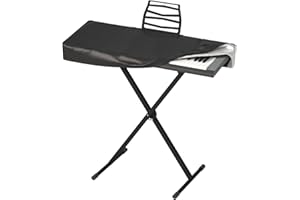 SANTIANO 61/88 Keys Piano Cover,Waterproof,Dustproof,UV-proof Digital Piano Cover for 61/88Keys , 420D silver coated Oxford cloth, with Music Stand Zipper, Adjustable Drawstring (61key-black)