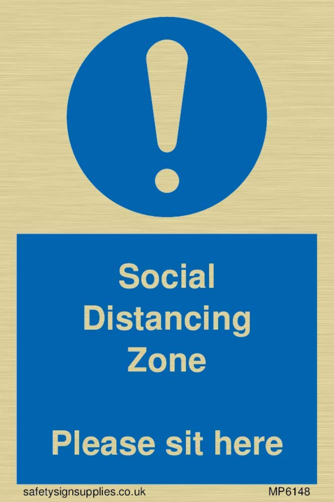 Social Distancing Zone Please sit here